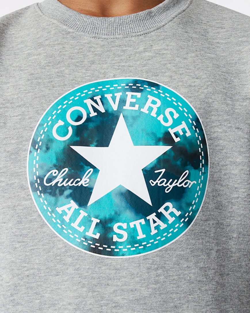 Mikiny Converse Into The Wild Fleece Crew Chlapcenske Tmavo Siva | SK GERDA0